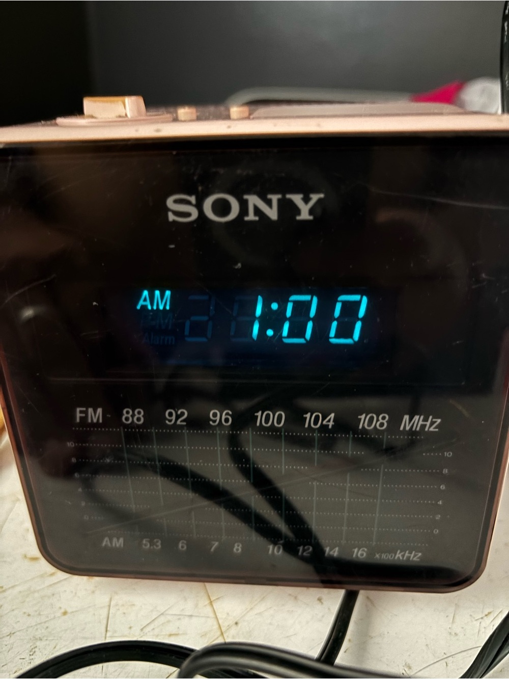 Sony Dream Machine ICF-C10W Pink Cube AM FM Alarm Clock Radio Retro Y2K 1980